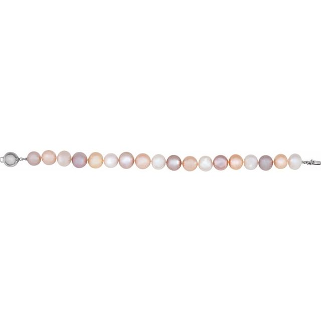 Cultured Multi-Color Freshwater Pearl 7 3/4" Bracelet