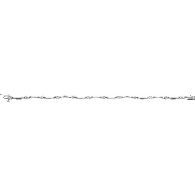Round 1/2 CTW Natural Diamond Line 7 1/4" Bracelet
