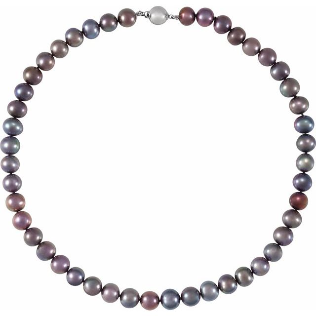 Cultured Black Freshwater Pearl 7 3/4" Bracelet