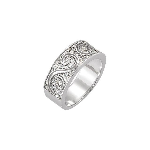 1/2 CTW Natural Diamond Etruscan Anniversary Band