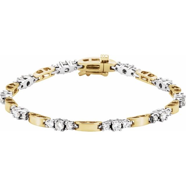 Round 1 3/4 CTW Diamond Line Bracelet