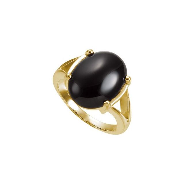 Natural Black Onyx Ring