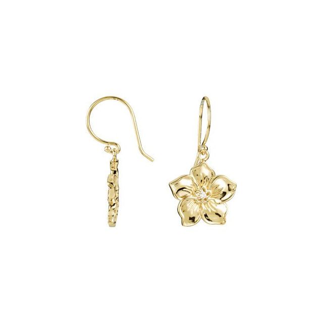 Round .03 CTW Natural Diamond Forget Me Not Earring