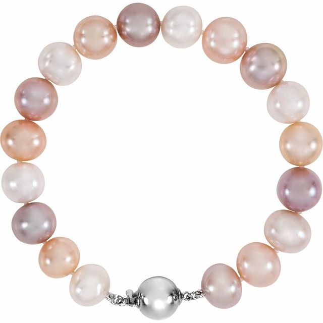 Cultured Multi-Color Freshwater Pearl 7 3/4" Bracelet