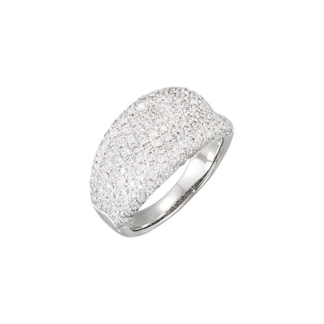 Round 1 1/5 CTW Natural Diamond Pavé Ring