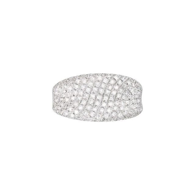 Round 1 1/5 CTW Natural Diamond Pavé Ring