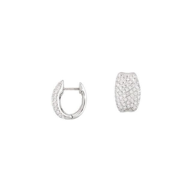 9/10 CTW Natural Diamond Hoop Earrings