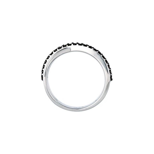Natural Black Spinel & 1/10 CTW Natural Diamond Ring