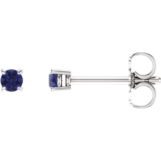 Round 2.5mm Natural Tanzanite Stud Earrings