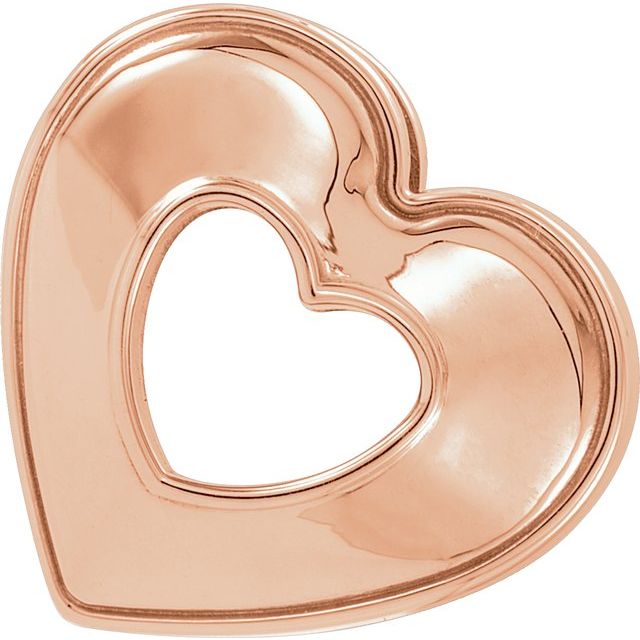 14x14mm Heart Slide Pendant