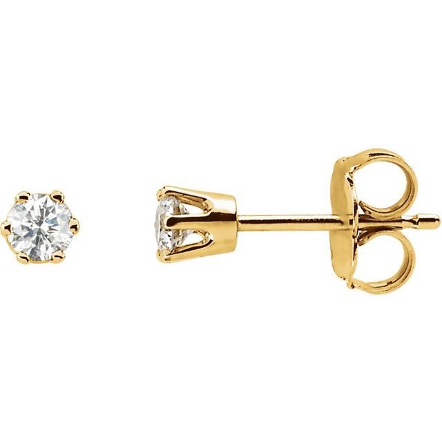 Round 1/2 CTW Natural Diamond 6-Prong Stud Earrings