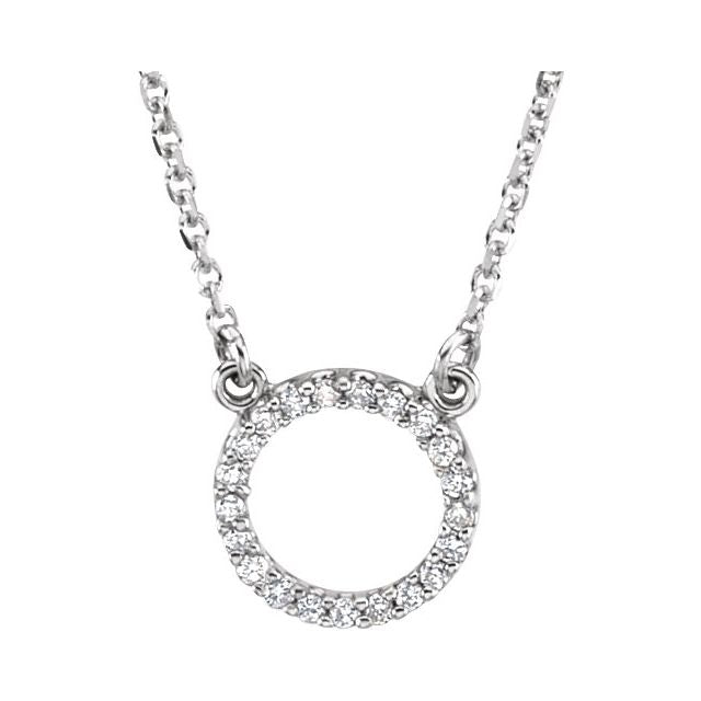 Round .08 CTW Natural Diamond Circle Necklace
