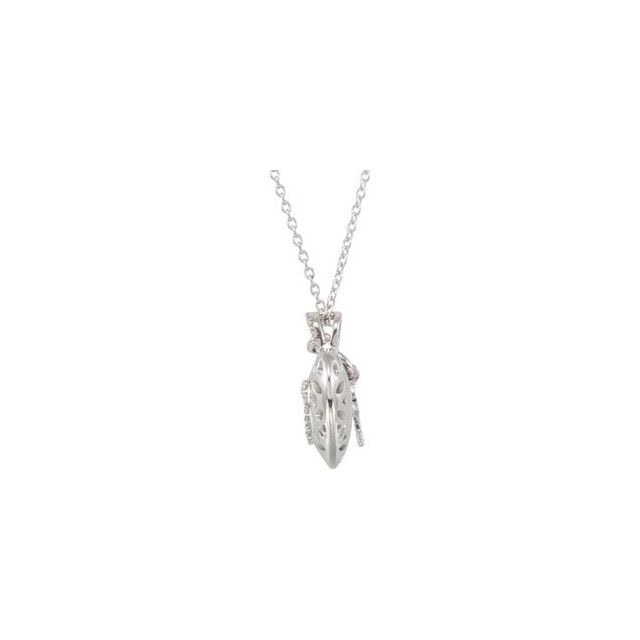 1/6 CTW Natural Diamond Heart Necklace
