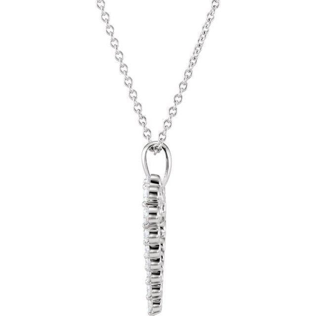 Round 1 CTW Natural Diamond Heart Necklace