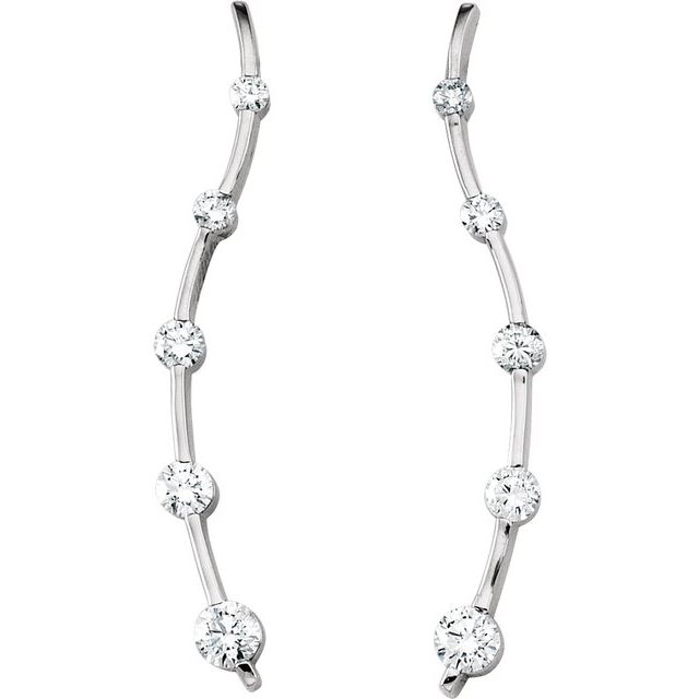 Round 1 CTW Natural Diamond Journey Earrings