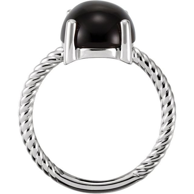 Oval Natural Onyx Ring