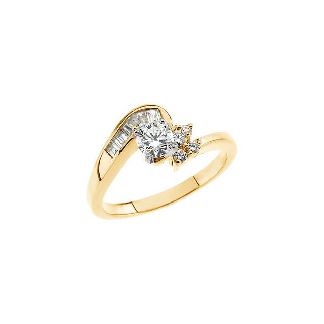 Round 5/8 CTW Natural Diamond Engagement Ring