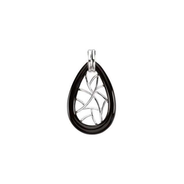 Fancy Natural Black Onyx Pendant