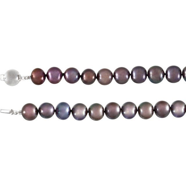 Cultured Black Freshwater Pearl 7 3/4" Bracelet