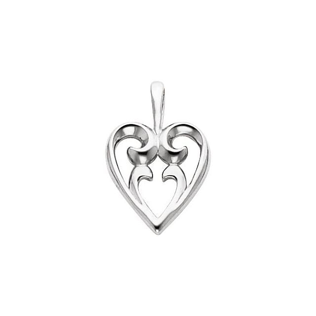 Scroll Heart Pendant