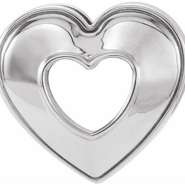 14x14mm Heart Slide Pendant