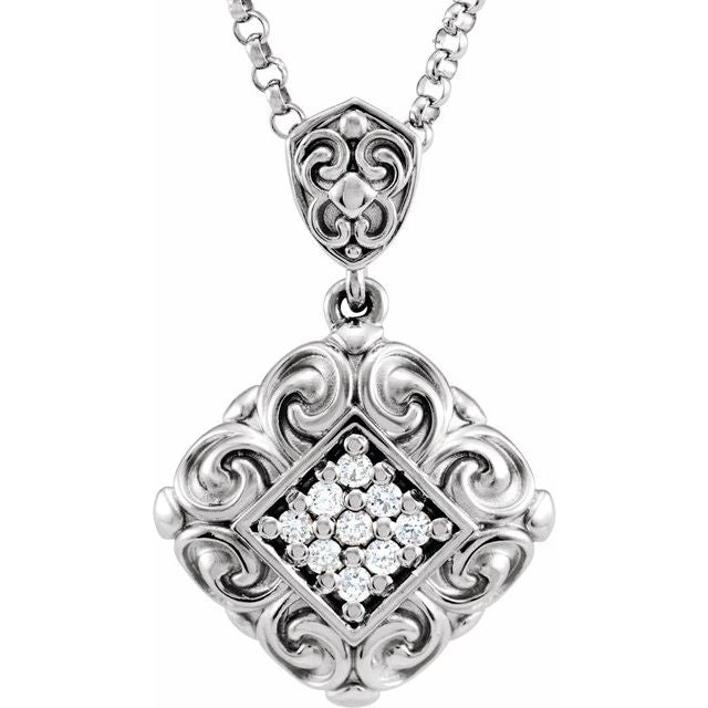 Round 1/8 CTW Natural Diamond Necklace