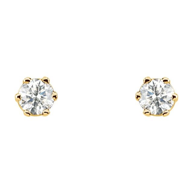Round 1/5 CTW Natural Diamond 6-Prong Stud Earrings
