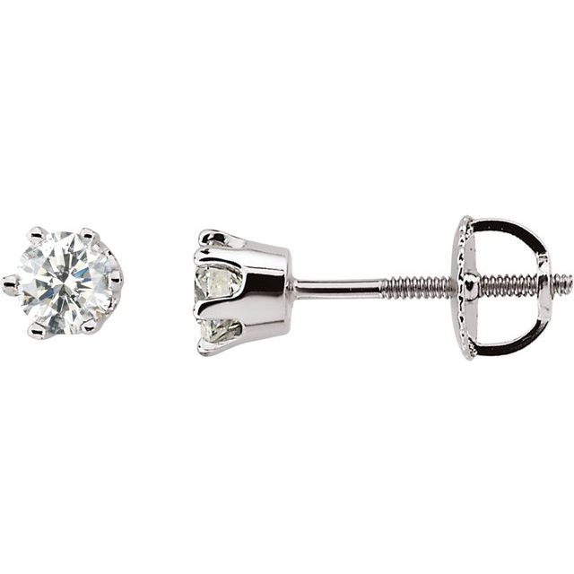 Round 1/2 CTW Natural Diamond Stud Earrings