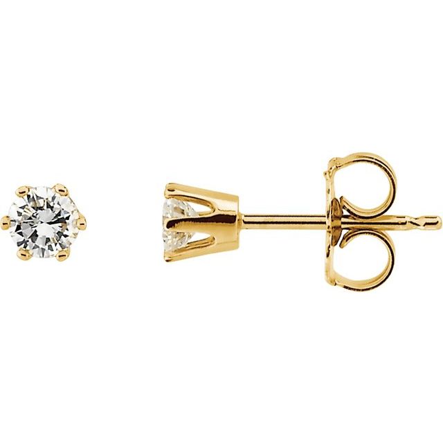 Round 1/4 CTW Natural Diamond Stud Earrings