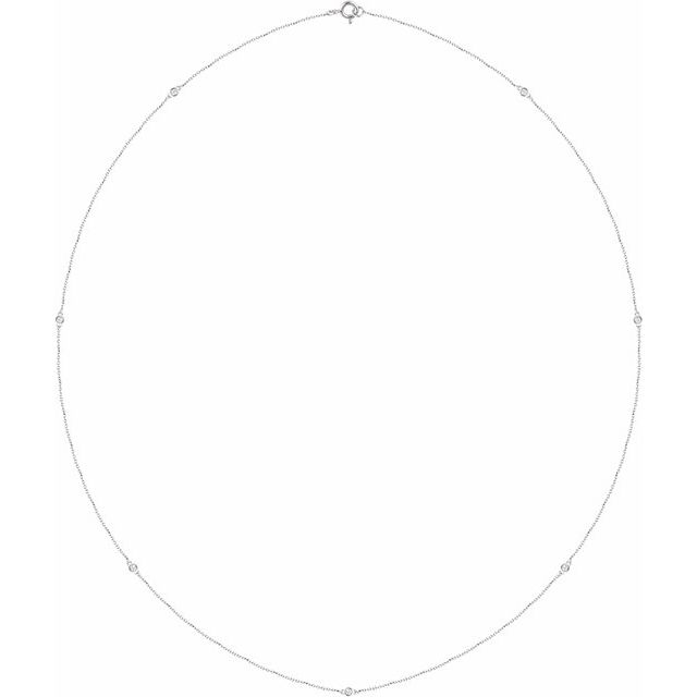 1/4 CTW Lab-Grown Diamond 7-Station Necklace