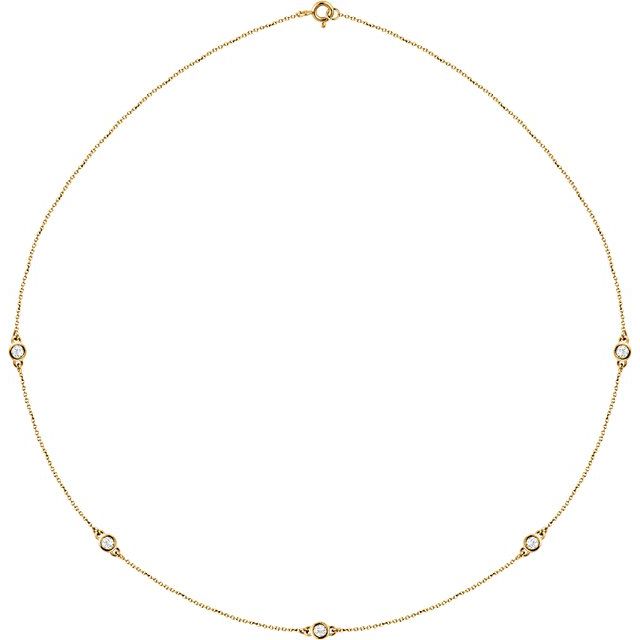 1/2 CTW Lab-Grown Diamond 5-Station Necklace