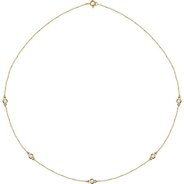 1/2 CTW Lab-Grown Diamond 5-Station Necklace