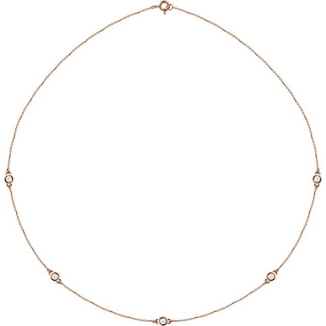 1/2 CTW Lab-Grown Diamond 5-Station Necklace