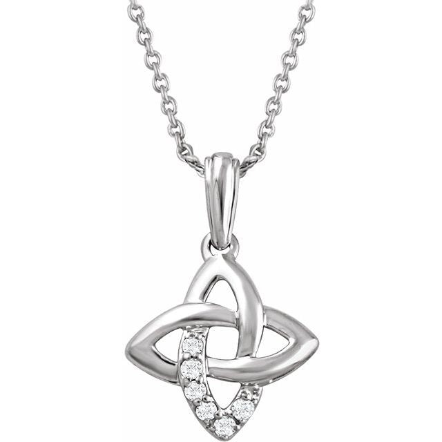 Round .06 CTW Natural Diamond Necklace