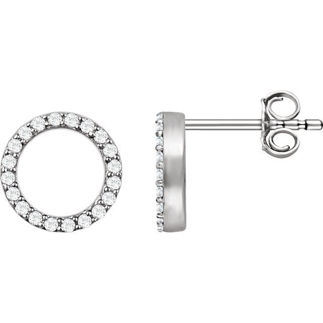 Round 1/5 CTW Natural Diamond Circle Earrings
