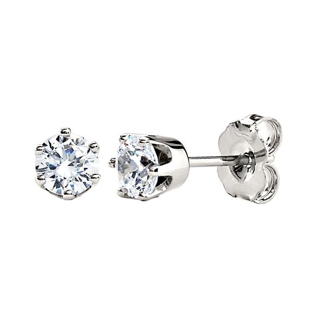 Round 1/2 CTW Natural Diamond Stud Earrings