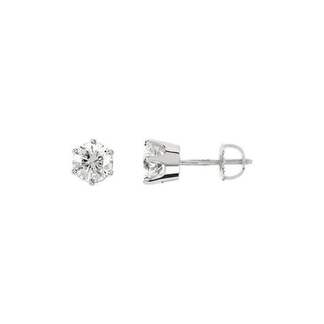 Round 2 CTW Natural Diamond 6-Prong Stud Earrings