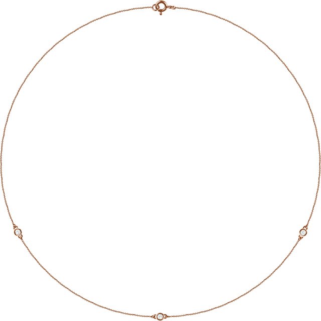 1/5 CTW Natural Diamond 3-Station Necklace