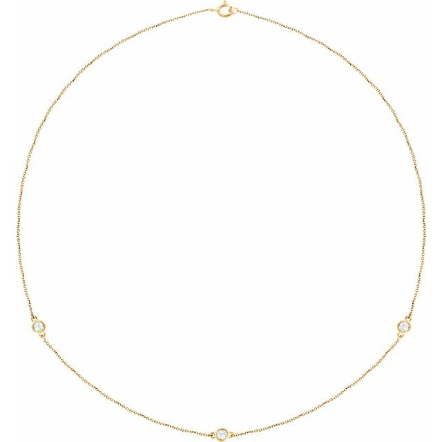 1/3 CTW Natural Diamond 3-Station Necklace