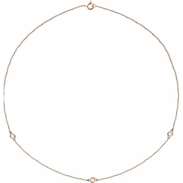 1/3 CTW Natural Diamond 3-Station Necklace
