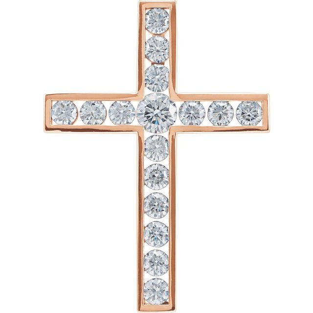 1/3 CTW Diamond 20.4x14.9mm Cross Pendant