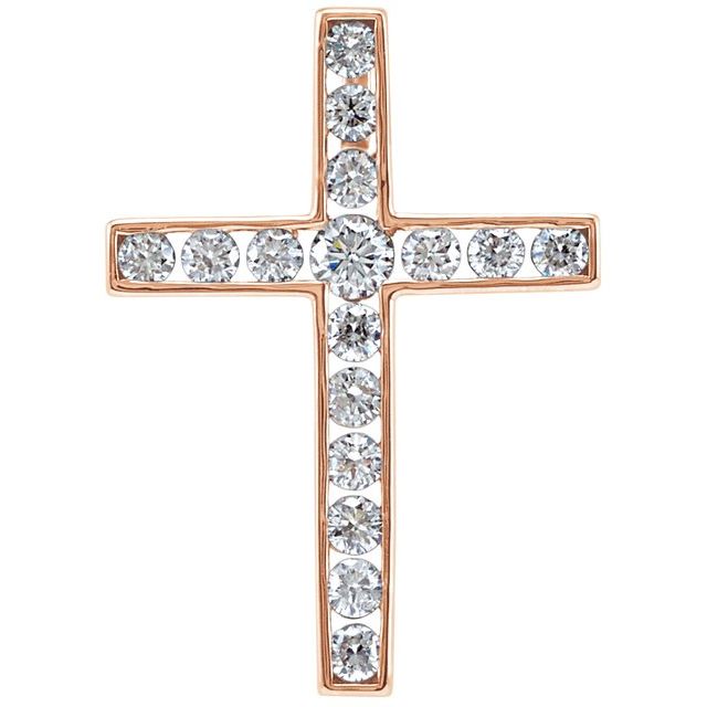 1/3 CTW Diamond 20.4x14.9mm Cross Pendant