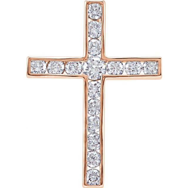 1/3 CTW Diamond 20.4x14.9mm Cross Pendant