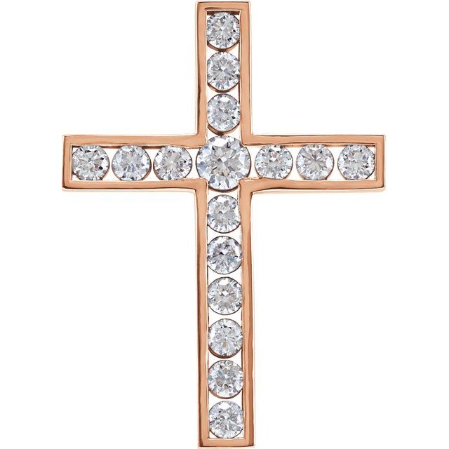 1/3 CTW Diamond 20.4x14.9mm Cross Pendant