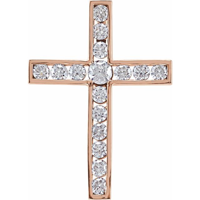 1/3 CTW Diamond 20.4x14.9mm Cross Pendant