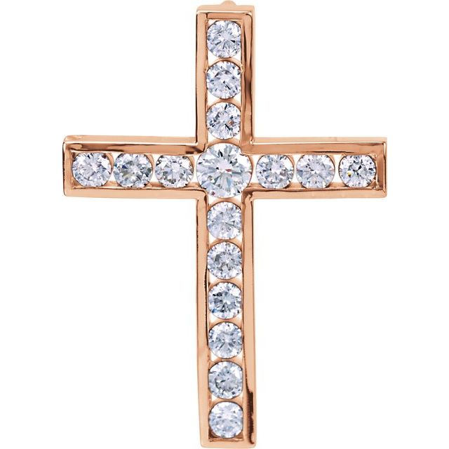 1/3 CTW Diamond 20.4x14.9mm Cross Pendant
