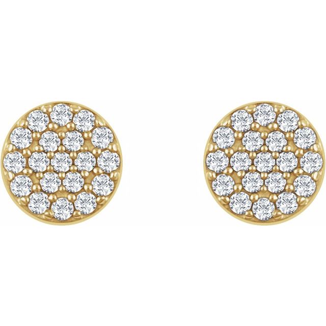 Round 1/3 CTW Natural Diamond Cluster Earrings