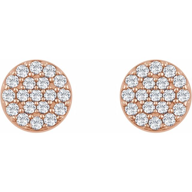 Round 1/3 CTW Natural Diamond Cluster Earrings