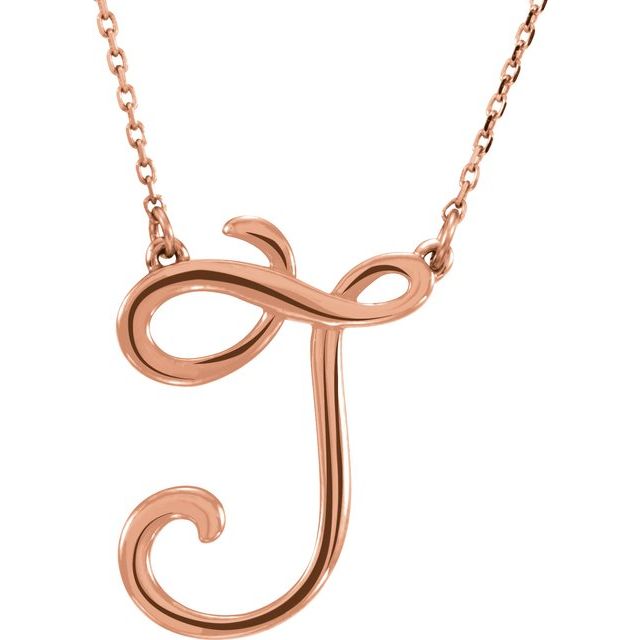 Script Initial A Necklace
