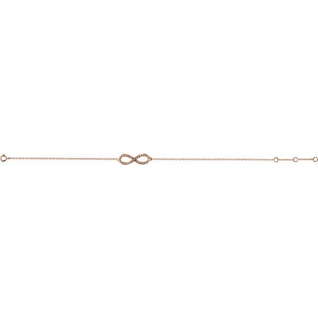 Round 1/6 CTW Natural Diamond Infinity-Inspired 7-8" Bracelet